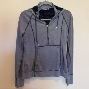 Athleta Women’s Heavenly Heights Navy Striped Hoodie, Small
